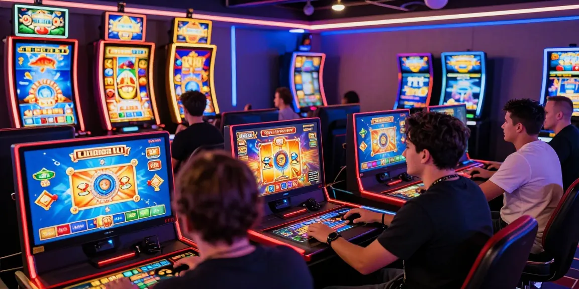 Exciting KK55 online gaming scene with players engaging in immersive casino games, showcasing vibrant graphics and neon lights.