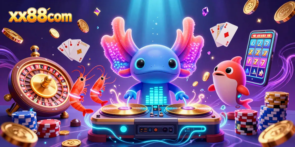 Experience the vibrant underwater world of xx88com with animated characters and casino elements.