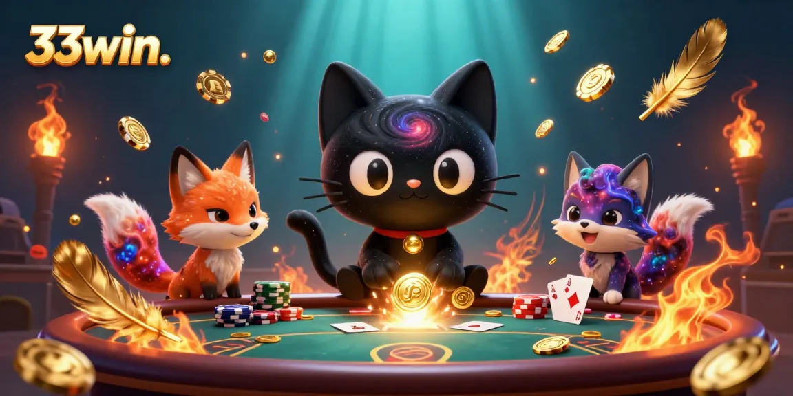 Experience the excitement of 33win. as the cosmic casino pulls in chips and cards with gravity.