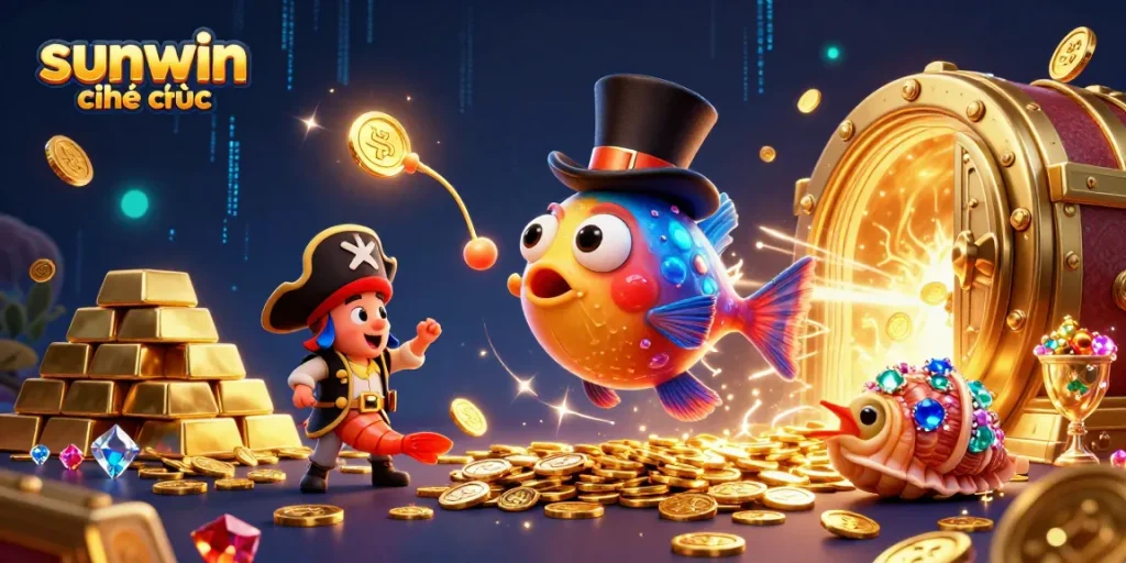 Engage in the exciting world of gaming with sunwin chính thức showcasing a vibrant underwater casino theme.